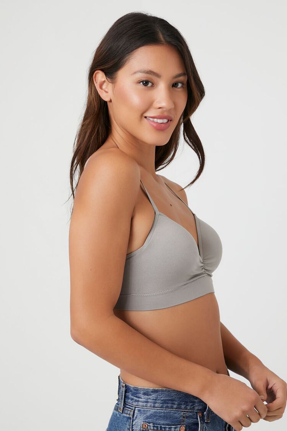 Seamless Ruched Sweetheart Bralette